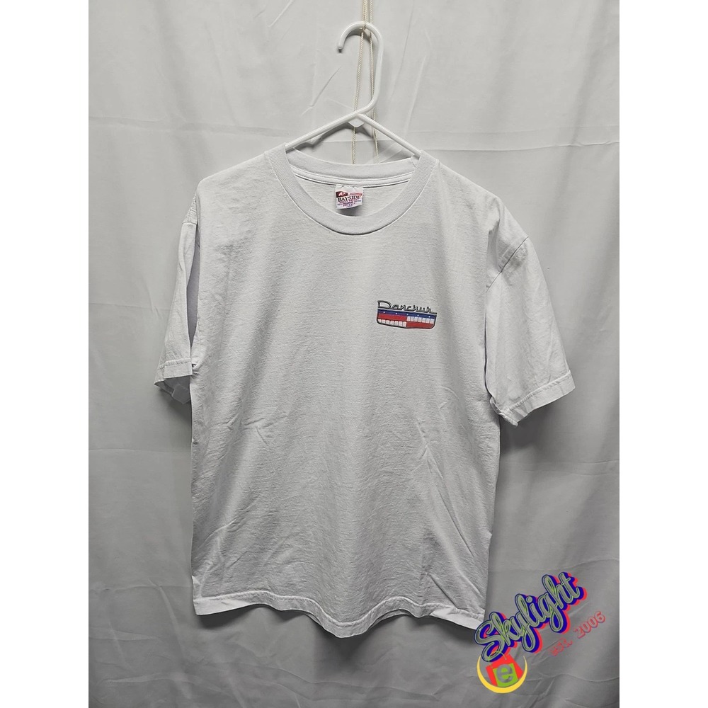 Bayside Danchuk Usa T Shirt Classic Chevy Parts Barn Find Graphic Print Sz Large